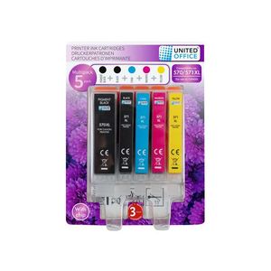 UNITED OFFICE® Náplne do tlačiarne Canon Multipack, 5 kusov (570/571, 5 kusov) vyobraziť