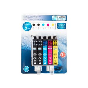 UNITED OFFICE® Náplne do tlačiarne Epson, 5 kusov (Multipack 16XL) vyobraziť