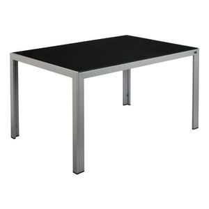 LIVARNO home Hliníkový záhradný stôl so sklenenou doskou Houston, sivý vyobraziť
