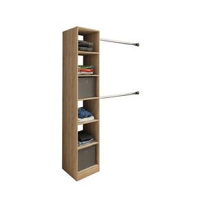 VCM Šatníkový regál/Podkrovná polica Dacho (šatníkový regál s 2 tyčami, dub sonoma) vyobraziť