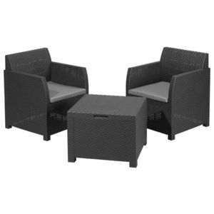 LIVARNO home Súprava nábytku na balkón, 3-dielna vyobraziť