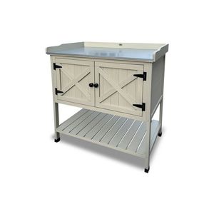 HABAU Záhradný stolík s odkladacím priestorom a skrinkou vyobraziť