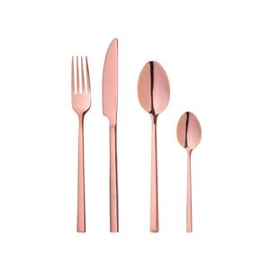 ERNESTO® Príbor z ušľachtilej ocele, 16-dielna súprava (ružovozlatá) vyobraziť