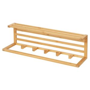 Wenko Bambusový kuchynský organizér (bambusový nástenný regál s háčikmi) vyobraziť