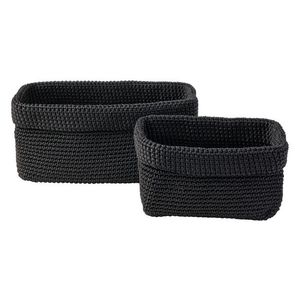 LIVARNO home Závesný organizér/Súprava úložných košíkov (súprava úložných košíkov, 2-dielna/čierna) vyobraziť