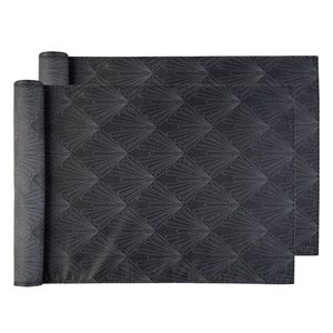 LIVARNO home Obrus, 130 x 170 cm/Behúň, 50 x 150 cm (behúň/sivá) vyobraziť