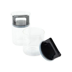 LIVARNO home Potravinové dózy so vzduchotesnými uzávermi, 2-dielna súprava (transparentná) vyobraziť