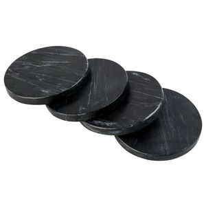 LIVARNO home Mramorová servírovacia doska/Podtácka (podtácka, 4 kusy/čierna) vyobraziť