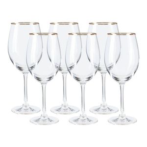 LIVARNO home Poháre so zlatým okrajom, 6 kusov (pohár na červené víno) vyobraziť