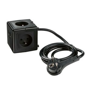 TRONIC® Zásuvková kocka s USB prípojkami (čierna) vyobraziť