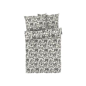 LIVARNO home Posteľná bielizeň zo saténového mikrovlákna, 220 x 200 cm (kvety/biela) vyobraziť