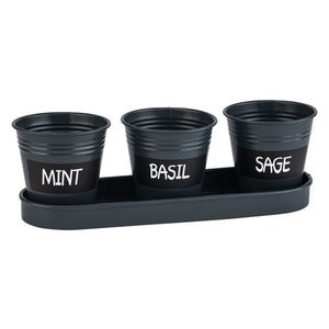 PARKSIDE® Súprava kvetináčov na bylinky (antracitová) vyobraziť