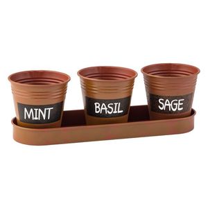 PARKSIDE® Súprava kvetináčov na bylinky (hrdzavý vzhľad) vyobraziť