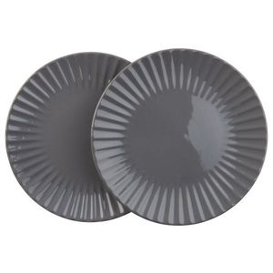 LIVARNO home Taniere/Misky/Šálky, 2 kusy (tanier, sivá) vyobraziť