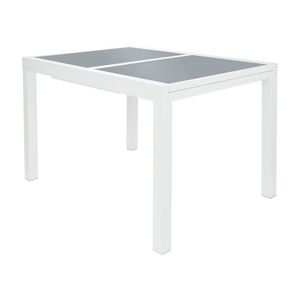 LIVARNO home Hliníkový záhradný rozkladací stôl Houston, biely/bledosivý vyobraziť