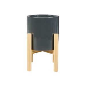 LIVARNO home Kvetináč s podstavcom (tmavosivá) vyobraziť