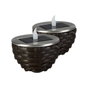 LIVARNO home Solárne LED svietidlo, 1 kus/2 kusy (2 kusy, tmavohnedá) vyobraziť