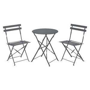 LIVARNO home Záhradná bistro súprava, 3-dielna (antracitová) vyobraziť