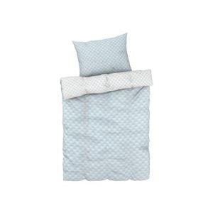 LIVARNO home Posteľná bielizeň zo saténového mikrovlákna, 140 x 200 cm (kvety/modrá/biela) vyobraziť