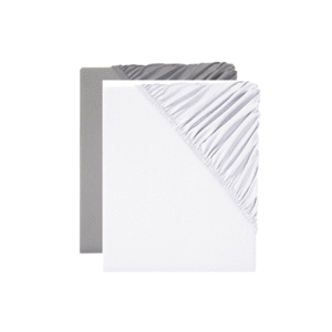 LIVARNO home Džersejová napínacia plachta, 140-160 x 200 cm, 2 kusy (sivá/biela) vyobraziť