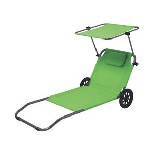 CRIVIT Plážové ležadlo s protislnečnou strechou (zelená) vyobraziť