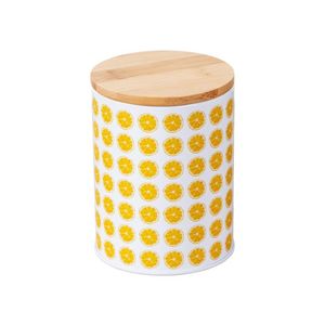 Wenko Kovová dóza s bambusovým vekom (citróny/biela) vyobraziť