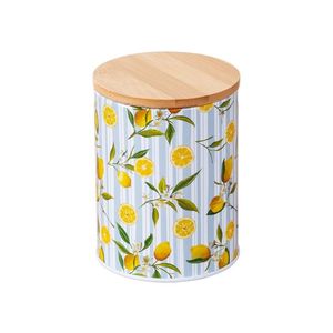 Wenko Kovová dóza s bambusovým vekom (citróny/modrá) vyobraziť
