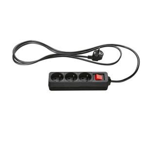 TRONIC® Zásuvková lišta (3 zásuvky, čierna) vyobraziť