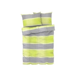 LIVARNO home Posteľná bielizeň, 200 x 220 cm (sivá/limetková) vyobraziť