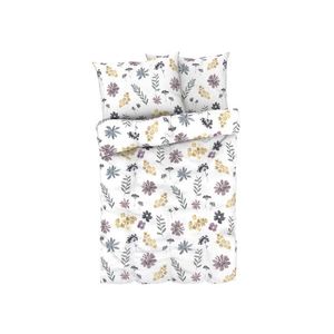 LIVARNO home Posteľná bielizeň, 200 x 220 cm (kvety/biela) vyobraziť