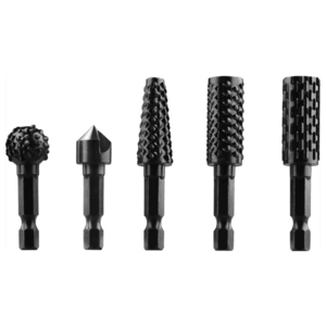 PARKSIDE® Príslušenstvo k vŕtačkám na spracovanie dreva (súprava rašplí a záhlbníkov, 5-dielna) vyobraziť