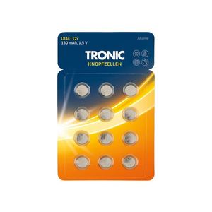 TRONIC® Gombíkové batérie (alkalické LR44) vyobraziť