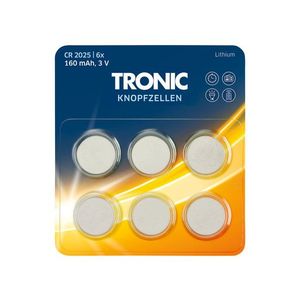 TRONIC® Gombíkové batérie (lítiové CR2025) vyobraziť