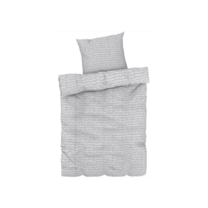 LIVARNO home Posteľná bielizeň z polybavlny, 140 x 200 cm (sivá/biela) vyobraziť