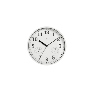 AURIOL® Nástenné hodiny s teplomerom a vlhkomerom (biela) vyobraziť