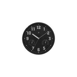 AURIOL® Nástenné hodiny s teplomerom a vlhkomerom (čierna) vyobraziť