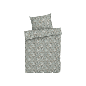 LIVARNO home Posteľná bielizeň z bavlny Renforcé, 140 x 200 cm (malé kvety/zelená) vyobraziť