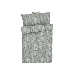 LIVARNO home Posteľná bielizeň z bavlny Renforcé, 200 x 220 cm (veľké kvety/zelená) vyobraziť
