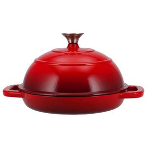 SILVERCREST® Liatinový hrniec/forma na chlieb Premium (okrúhly, červená) vyobraziť