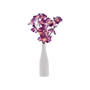 LIVARNO® Dekoratívna váza s LED svietiacou vetvičkou (kvet orchidey, fialový) vyobraziť