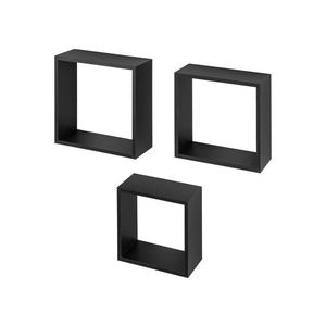 LIVARNO® Súprava regálových kociek, 3-dielna, 30 x 30 cm (3 regálové kocky, 30 x 30 cm, čierna) vyobraziť