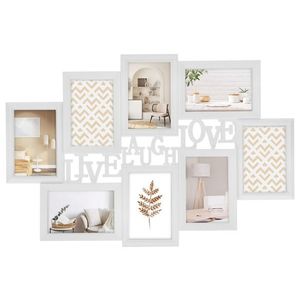 LIVARNO® Kolážový rámik na fotky (nápis Live Laugh Love, biela) vyobraziť