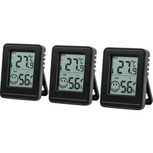 LIVARNO® Teplomer a vlhkomer, 3 kusy (čierna) vyobraziť