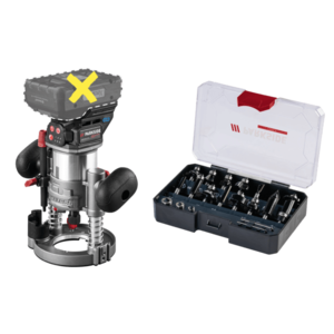 PARKSIDE PERFORMANCE® Aku multifunkčná fréza PMFAP 20-Li A1 – bez akumulátora + Súprava frézovacích bitov PPFB 15 A1, 15-dielna vyobraziť