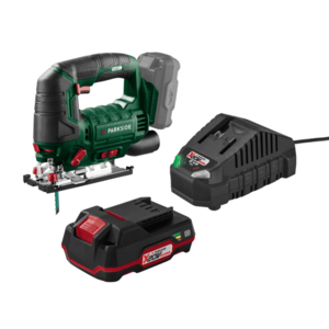 PARKSIDE® Aku priamočiara píla PSTDA 20-Li C3 + Akumulátor 20 V/2 Ah + Nabíjačka na akumulátor 20 V/2, 4 A vyobraziť