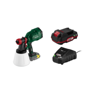 PARKSIDE® Aku striekacia pištoľ na farbu PFSA 20-Li B2 + Akumulátor 20 V/2 Ah PAP 20 B1 + Nabíjačka 20 V/2, 4 A PLG 20 C1 vyobraziť