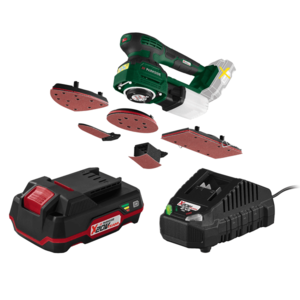 PARKSIDE® Aku multifunkčná brúska 3 v 1 PMSA 20-Li A1 + Akumulátor 20 V/2 Ah + Nabíjačka na akumulátor 20 V/2, 4 A vyobraziť