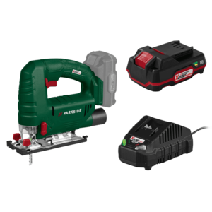 PARKSIDE® Aku priamočiara píla PSTA 20-Li A1 + Akumulátor 20 V/2 Ah PAP 20 B1 + Nabíjačka na akumulátor 20 V/2, 4 A PLG 20 C1 vyobraziť