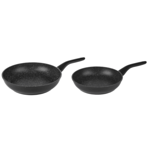 SILVERCREST® Hliníková panvica, Ø 28 cm, čierna + Hliníková panvica, Ø 24 cm, čierna vyobraziť