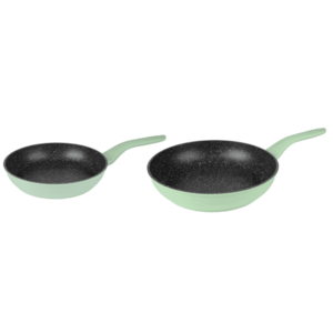 SILVERCREST® Hliníková panvica, Ø 24 cm, mentolová + Hliníková panvica, Ø 28 cm, mentolová vyobraziť